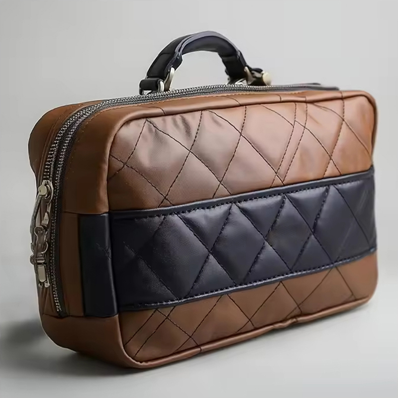 Borsa cosmetica impermeabile in PU con manico con cerniera