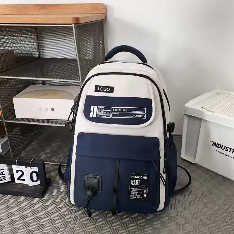 Borsa da scuola di grande capacità impermeabile alla moda casual