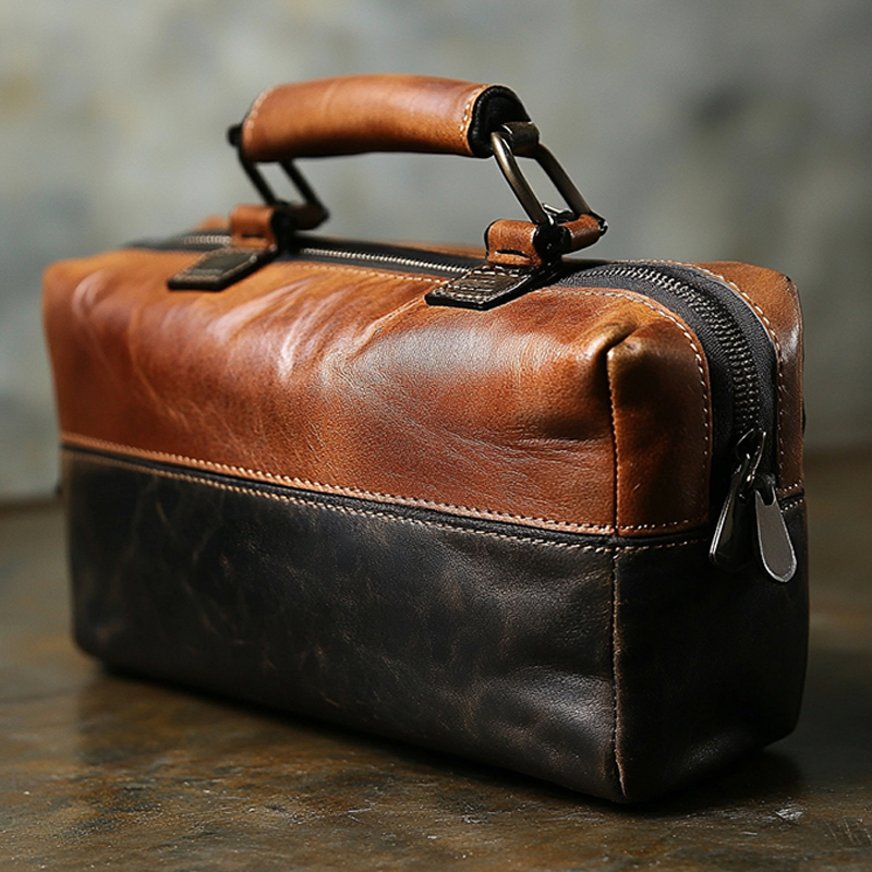 Borsa cosmetica impermeabile in PU per articoli da viaggio da uomo