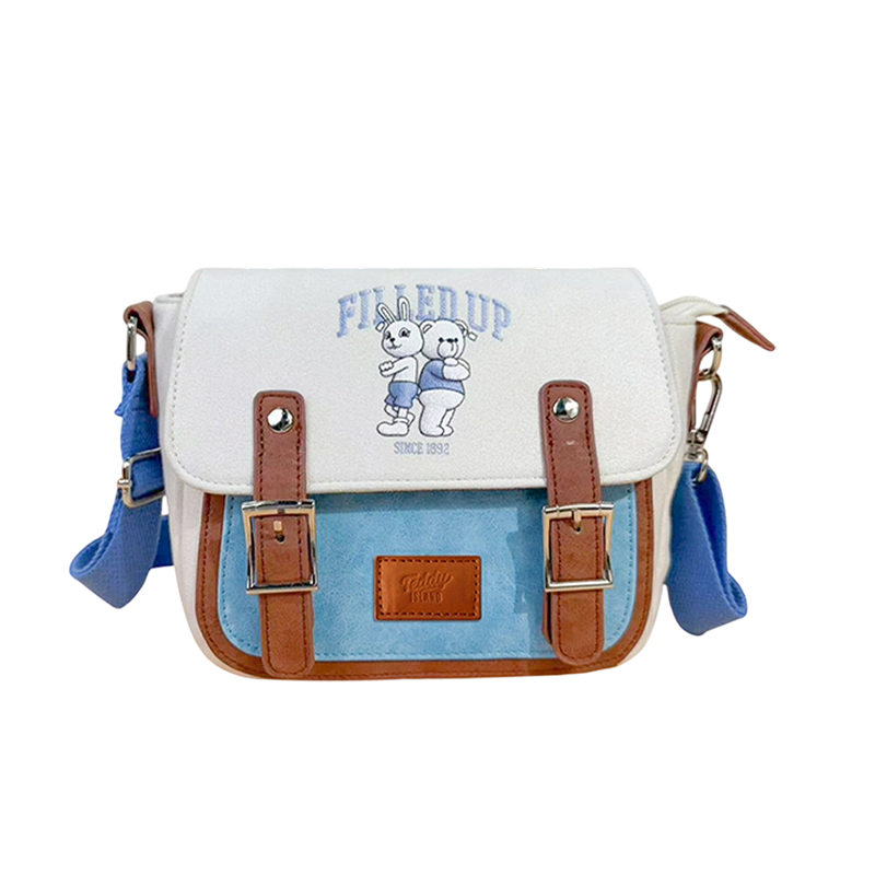 Borsa a tracolla con fibbia a blocchi di colore Teddy Island